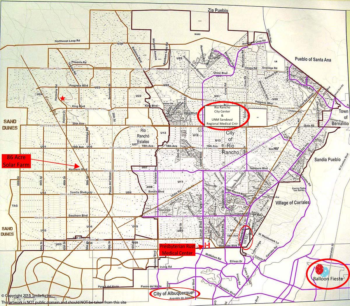 Cheap Land For Sale In Rio Rancho NM Smile4uinc Com   478369 Watermarked Rio Rancho City Subdivision Map 